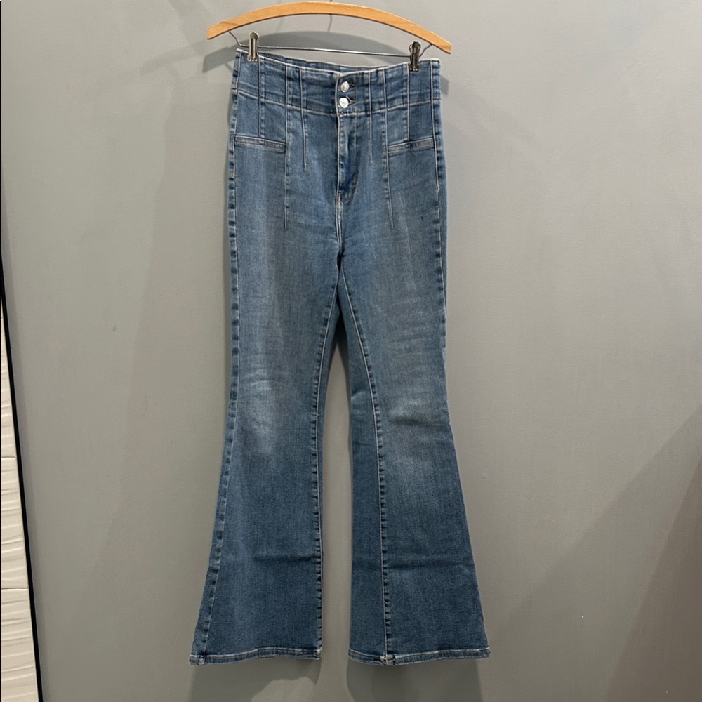 We the Free Jayde Super High-Rise Denim Flare Jeans - Women Size 27s